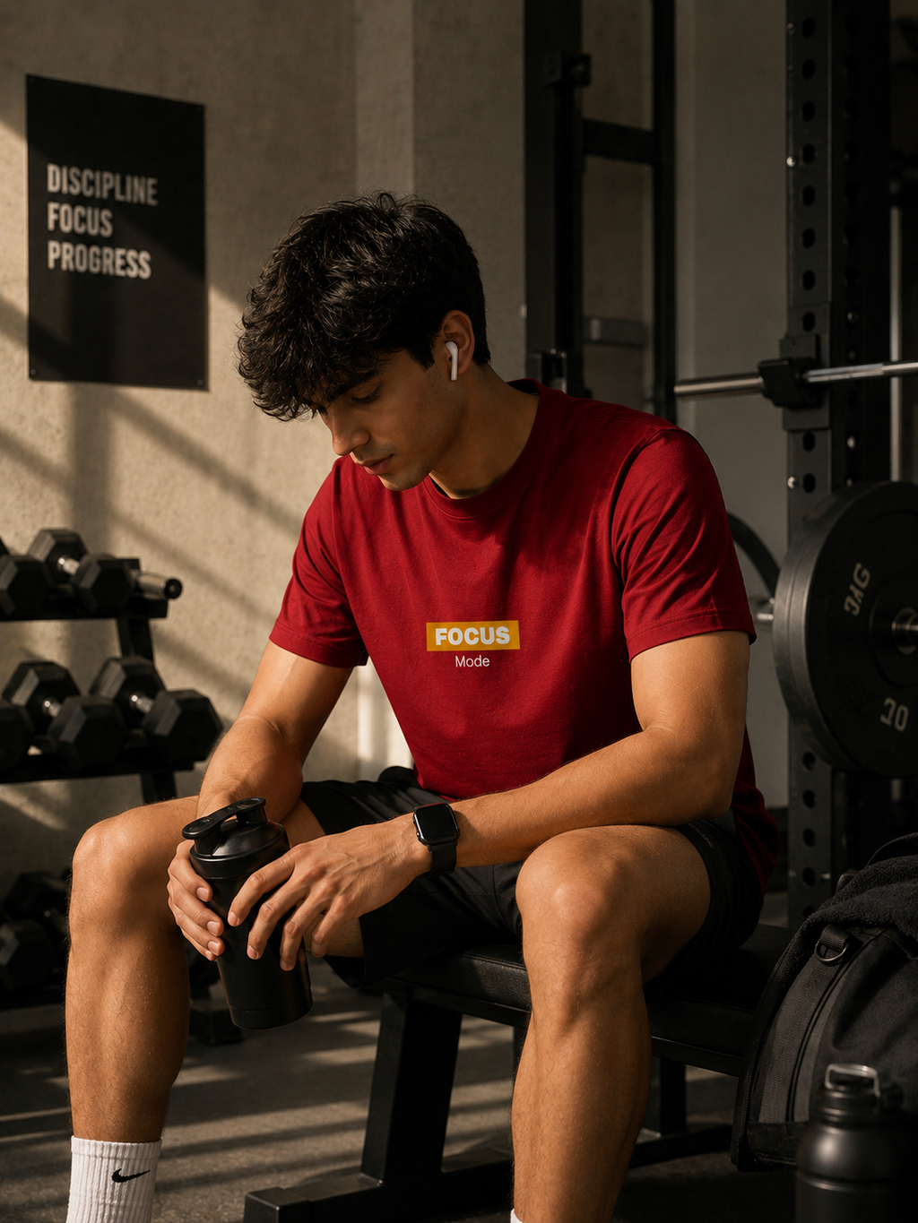 Focus Mode Unisex Cotton stretch T shirt